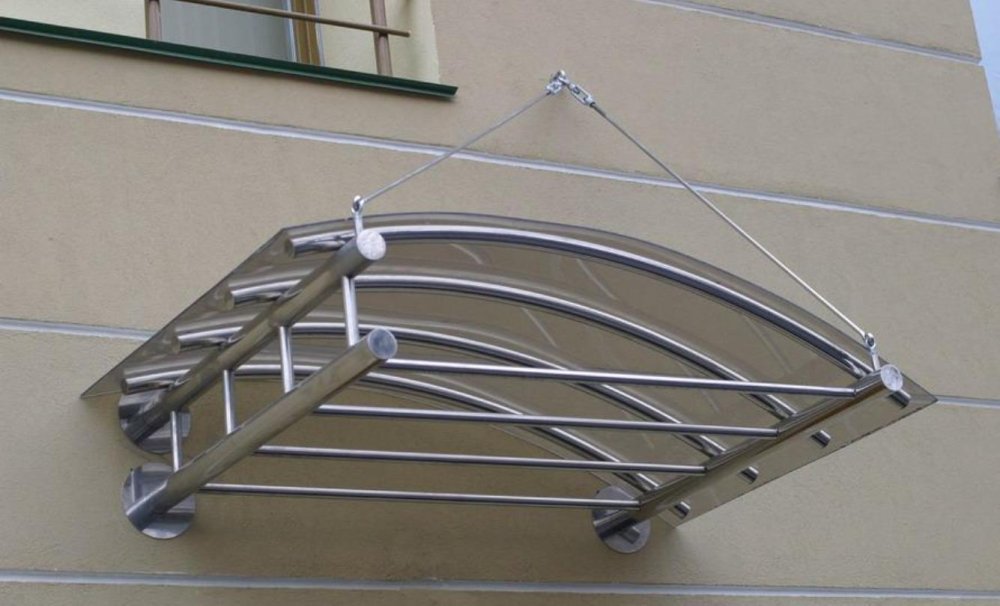 Козырьки и навесы из нержавеющей стали