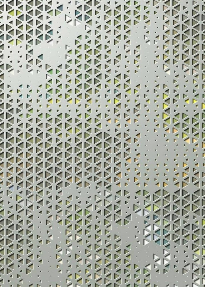 Лист перфорированный алюминиевый треугольник 1х1000х2000 мм