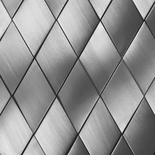 Объемная и плоская металлическая плитка