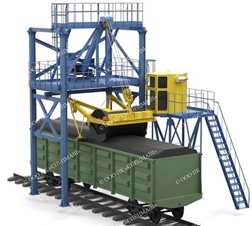 Установка уплотнения насыпного груза в ж/д полувагонах УНГ / УНГм