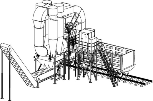 Установка струйной очистки ж/д полувагонов СМСО 63.22